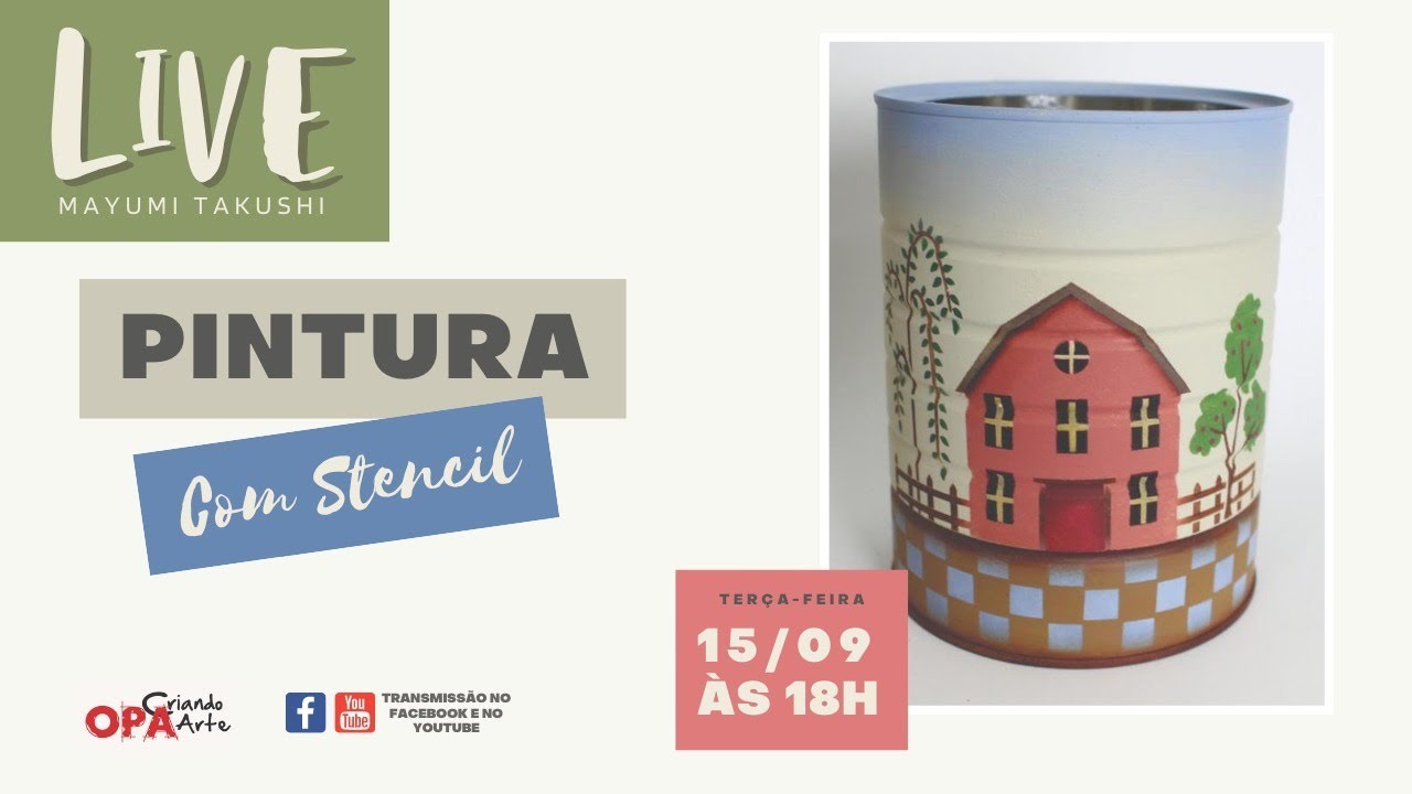 Reaproveitamento de Lata - Pintura com Stencil | Mayumi Takushi