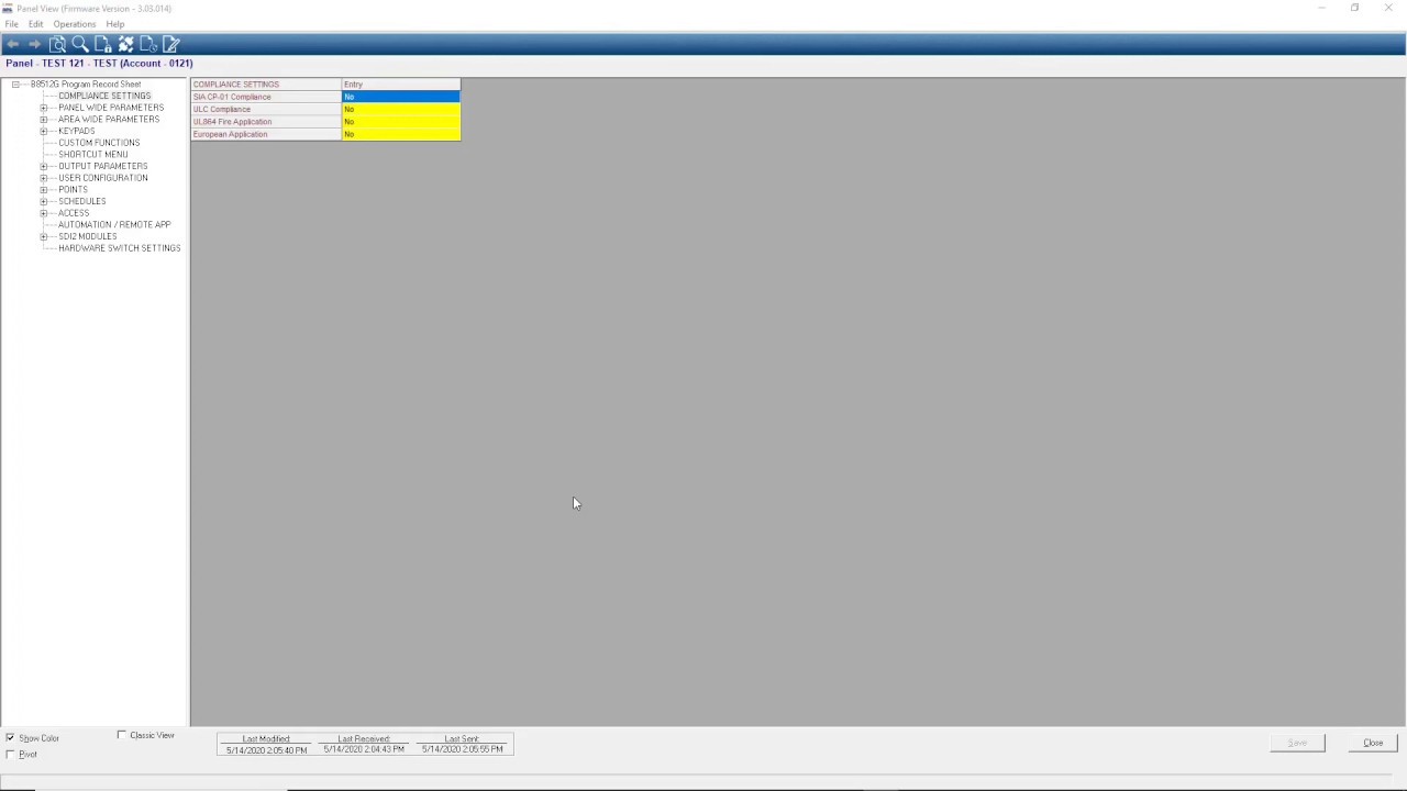 Bosch B8512G Daily Test Report - RPS