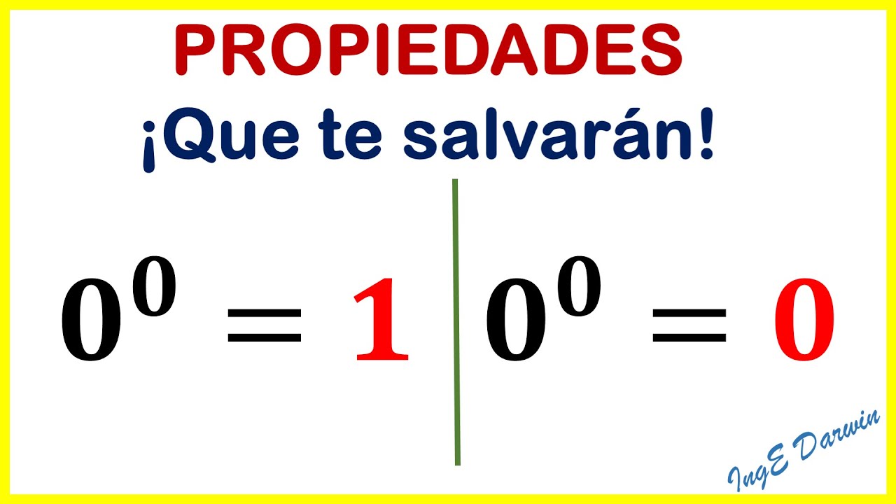 9 Leyes y Propiedades de la POTENCIACI&Oacute;N o exponentes, repaso de 1 minuto.