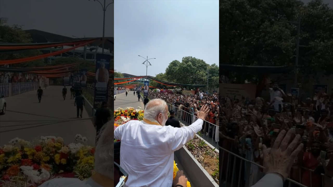Streets packed in Kochi as PM Modi greets supporters during grand roadshow