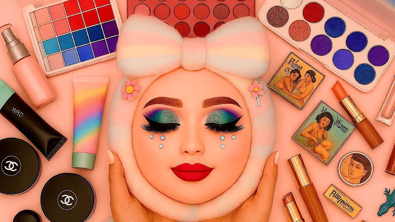 ASMR Makeup on Melon 🍈💄 | So Satisfying Relaxation (No Talking)
