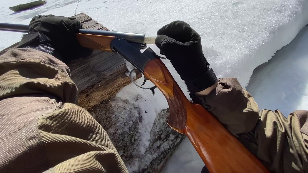 A long-range shot from an IZH-17 smoothbore rifle. Выстрел на дальнюю дистанцию из ИЖ-17. 16 калибр