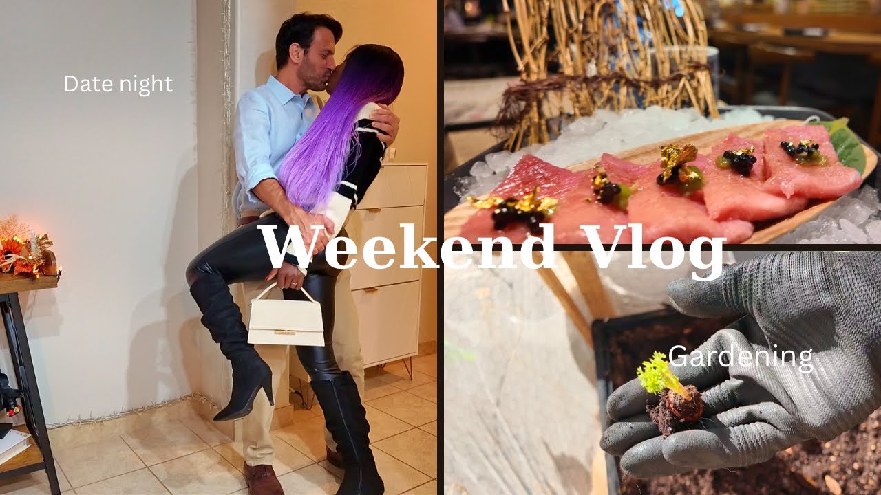 Weekend Vlog/ Getting My Garden Ready for Winter + Sushi Date!