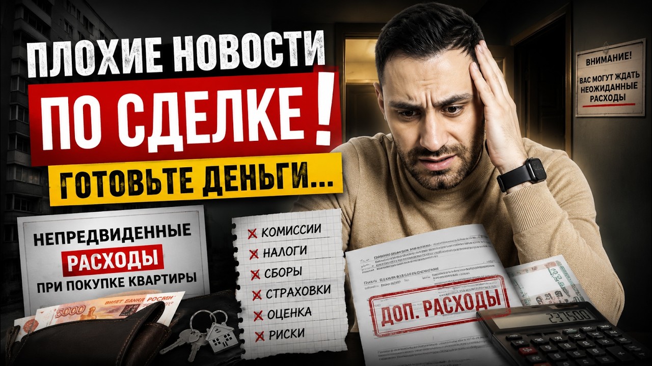ПЛОХИЕ НОВОСТИ на СДЕЛКЕ | Непредвиденные расходы при купле-продажи квартиры 2026