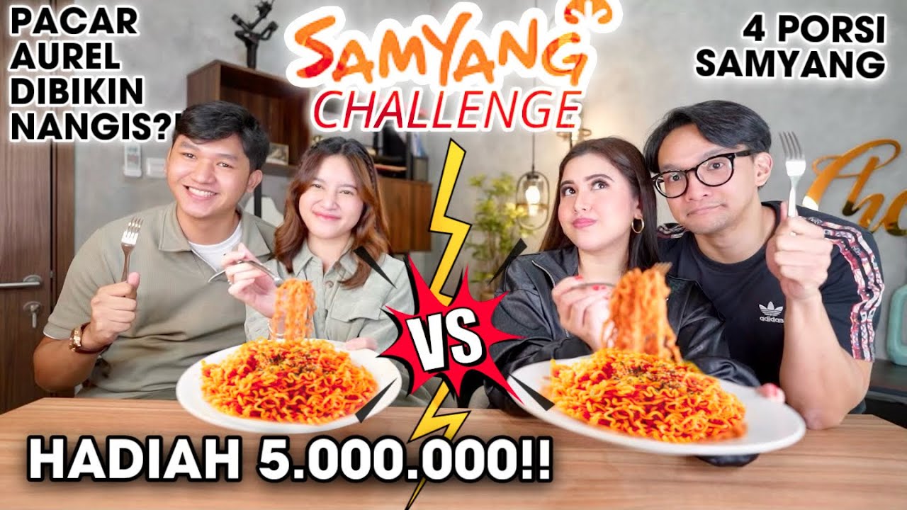 SAMYANG COUPLE CHALLENGE VS AUREL & PACAR!! YANG KALAH TRANSFER 5 JUTA...
