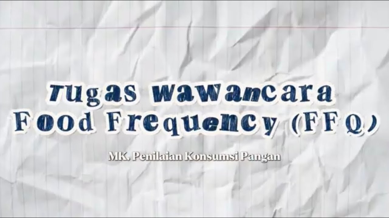Tugas Wawancara FFQ | Sherin Maranatha Alexa