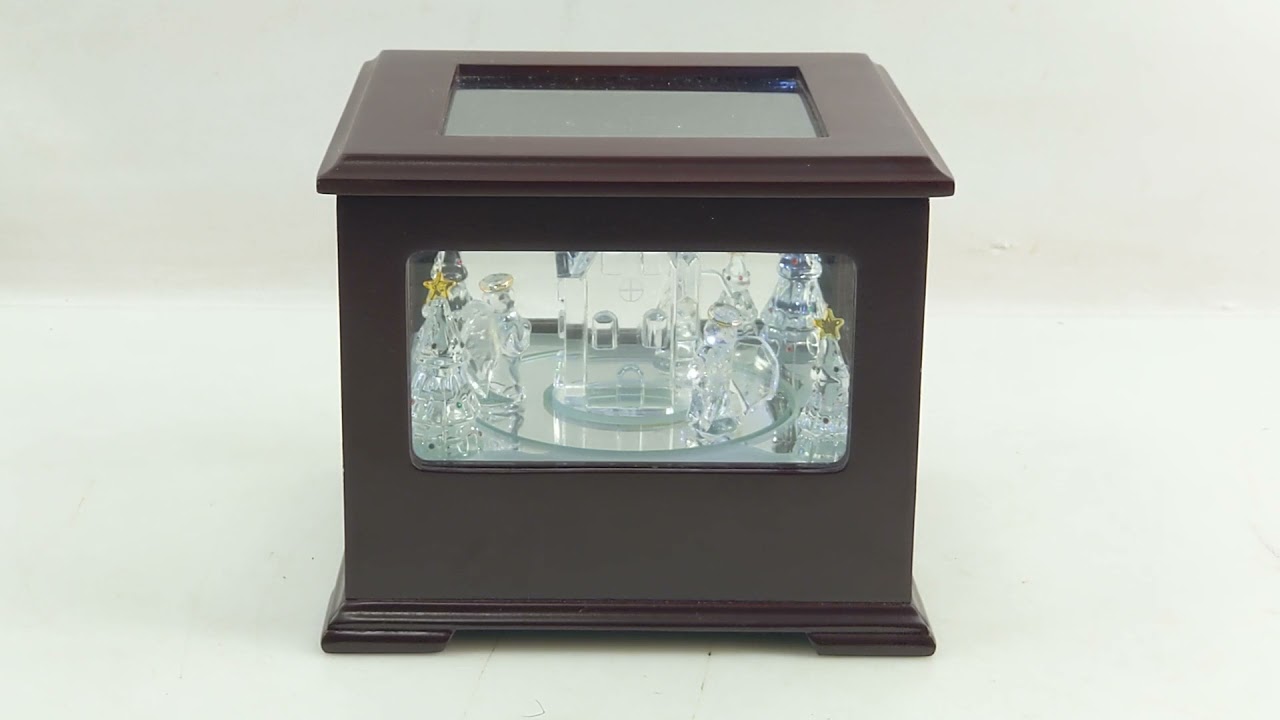 A Demo of Mr. Christmas Gold Label Crystal Showcase Music Box Angel Plays 50 Songs
