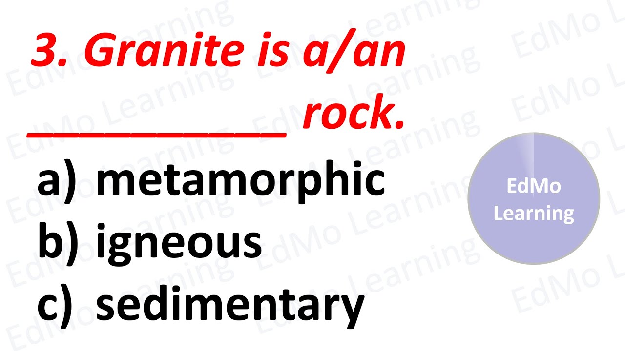 TYPES OF ROCKS. Geography Quiz.