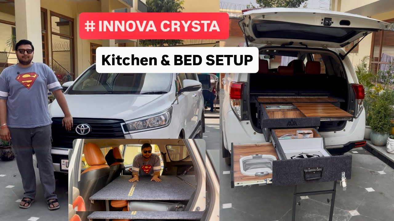 #innovacrysta Kitchen And Bed Setup #campingcar #campingindia #homeonwheels #camping @luxonthetrail 