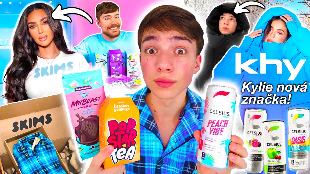 Hodnot&iacute;m VIR&Aacute;LN&Iacute; PRODUKTY: Skims, Kylie KHY, PopStar Tea, MrBeast Feastables a Celsius Energy Drink!