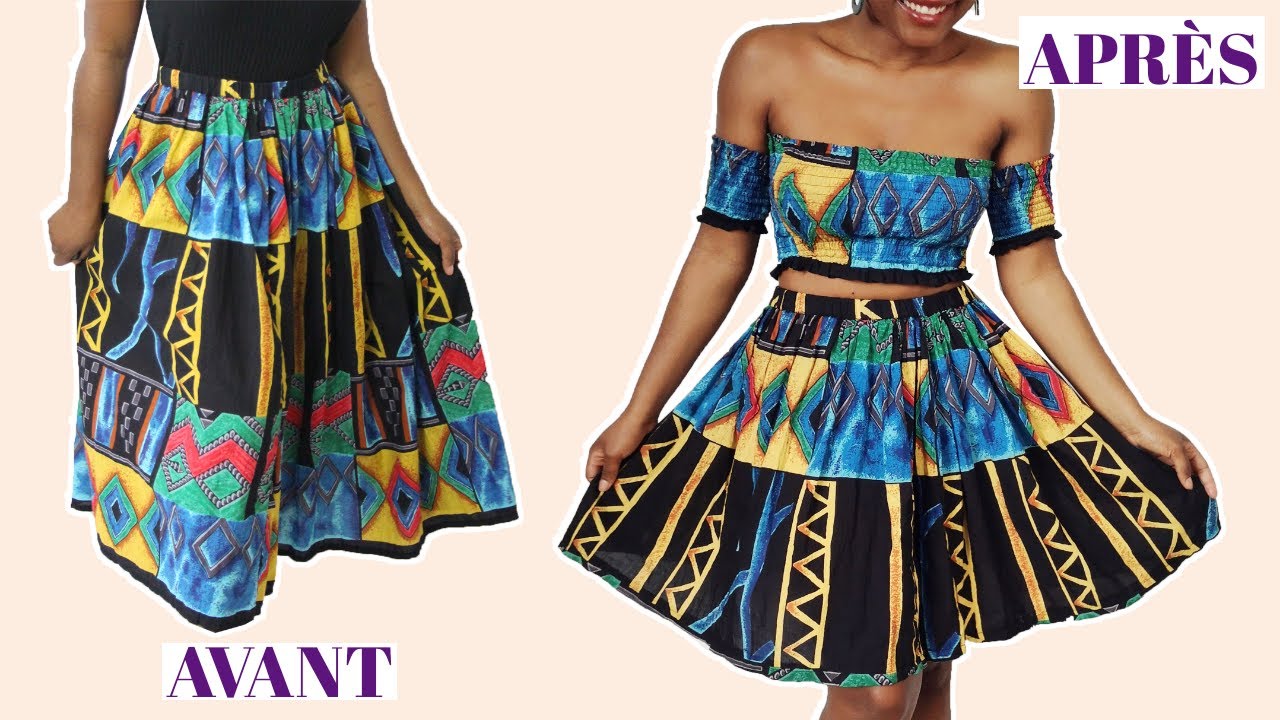DIY: Je transforme une longue jupe vintage en un ensemble bustier et jupe !