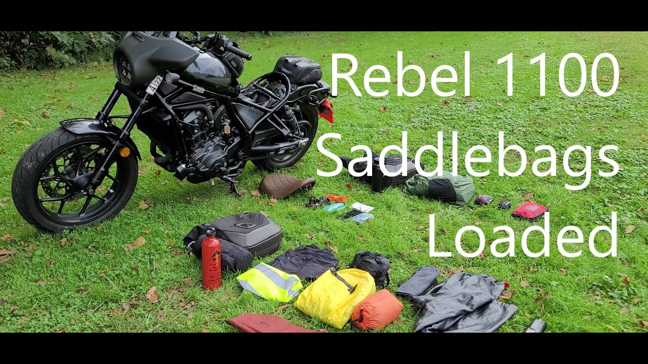 Rebel 1100 Saddlebags Loaded for touring - SW-Motech Legend gear