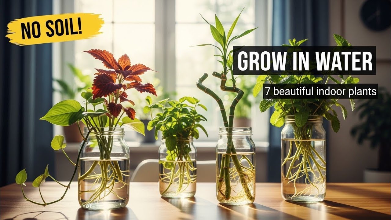 7 комнатных растений, которые прекрасно растут только в воде — без почвы и грязи!