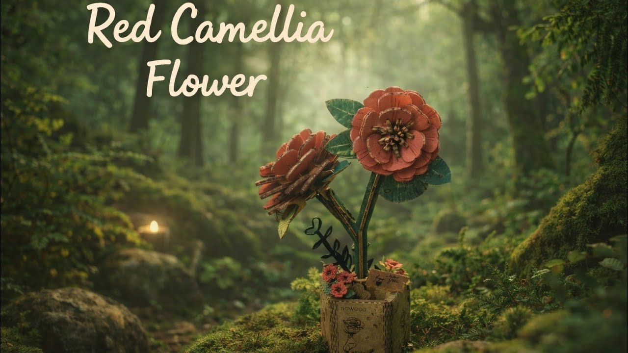 ✨Rowood "Red Camellia Flower", speed build-ASMR🌹