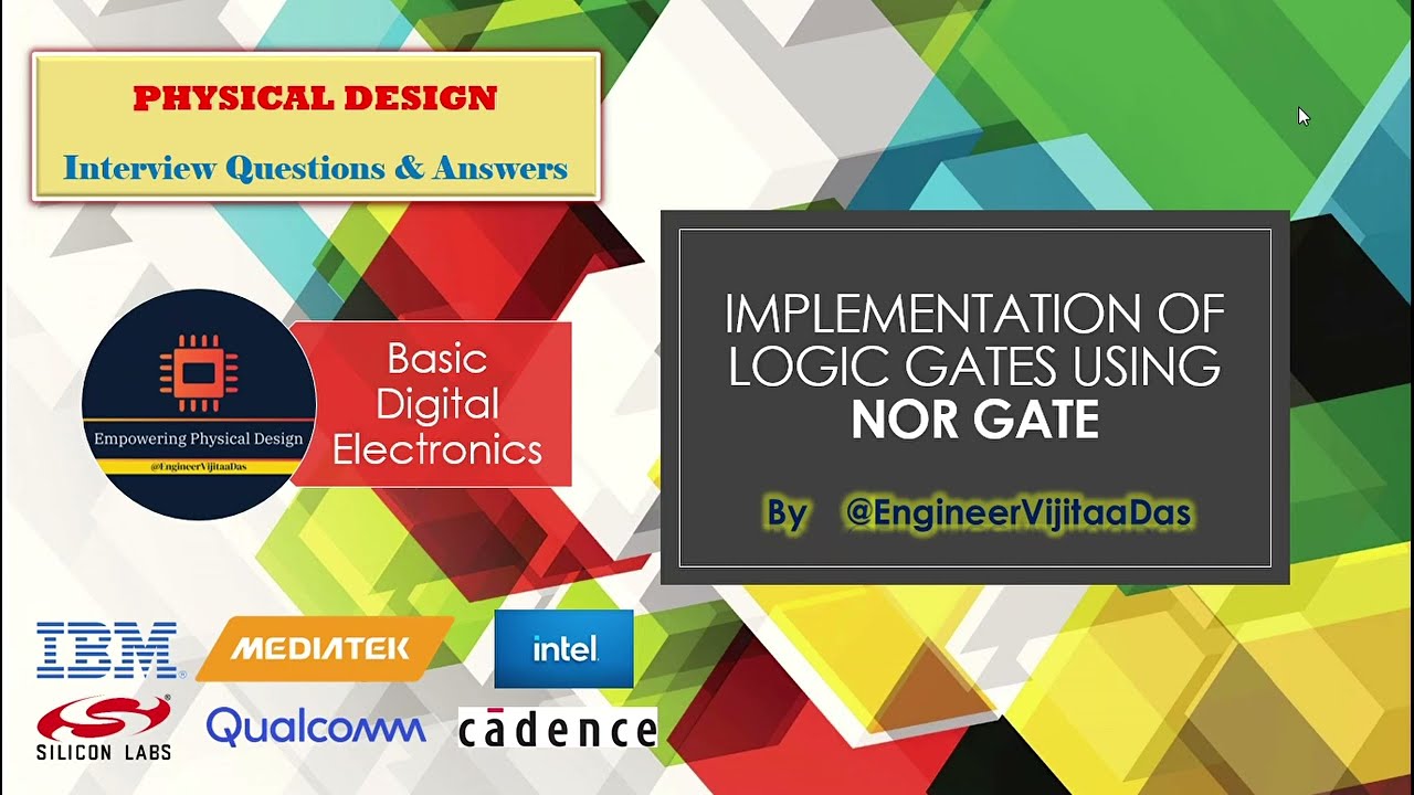 Implementation of Logic Gates using NOR Gate || Digital Electronics || VLSI Interview Preparation