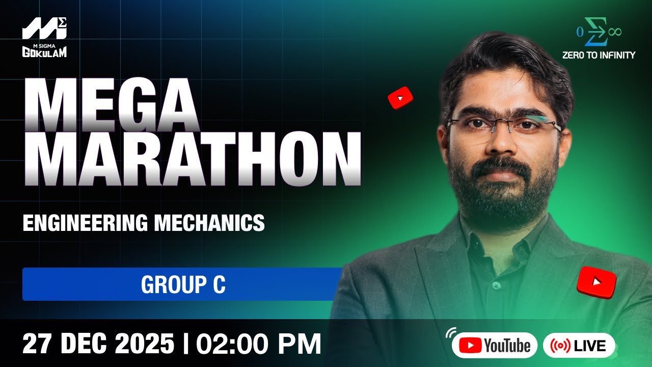 DAY 4 | FREE B.Tech Engineering Mechanics Marathon 🔥 | Semester 1 | Group C | LIVE Class
