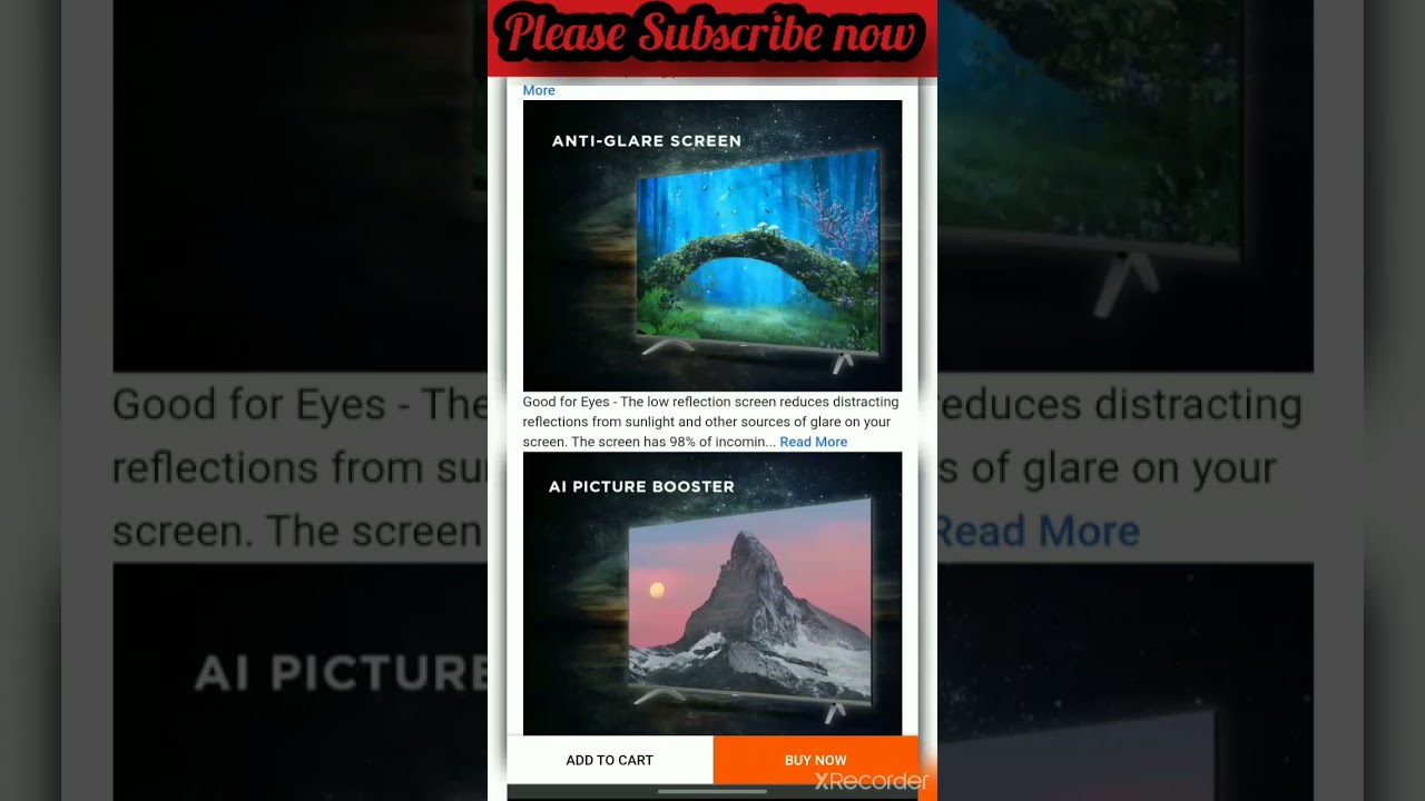 Vu Premium 180cm ultra HD 4K | Smart Android LED TV details reviews ratings on Flipkart #shorts