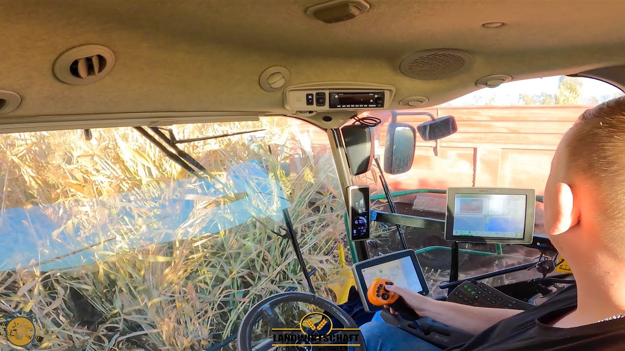 LIVE Hirse Häckseln John Deere 9800i 45T/ha & Schlammschlacht 