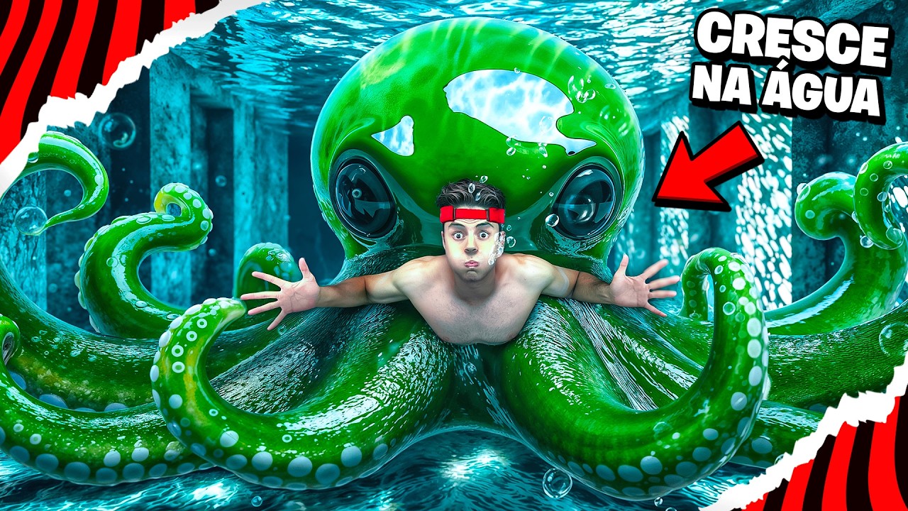 COMPREI BRINQUEDOS QUE FICAM GIGANTES NA ÁGUA!