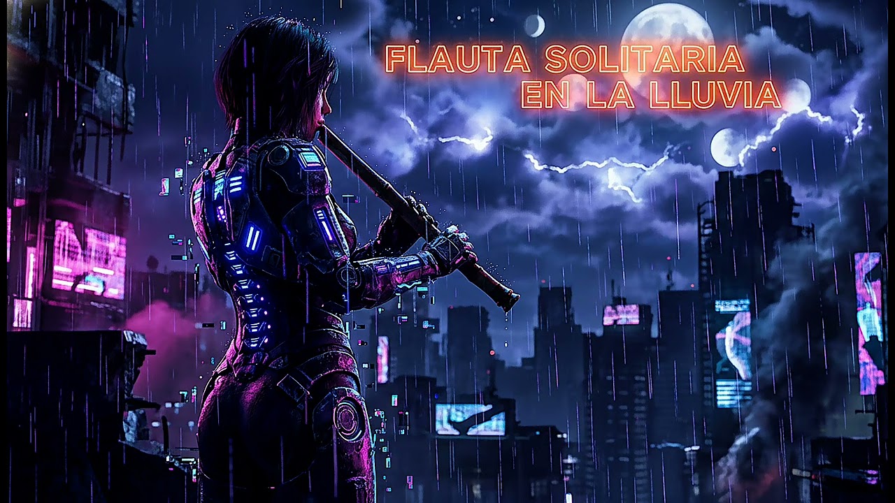 Música Cyberpunk Oscura Neon Rain Ambiente Distópico 2026 – Flauta Solitaria (Cyberpunk Soundscape) 