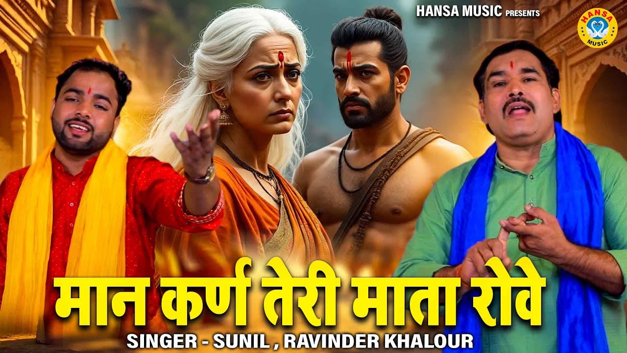 महाभारत के किस्से की रागनी | मान कर्ण तेरी माता रोवे  | Ravinder Khalour & Sunil Chauhan