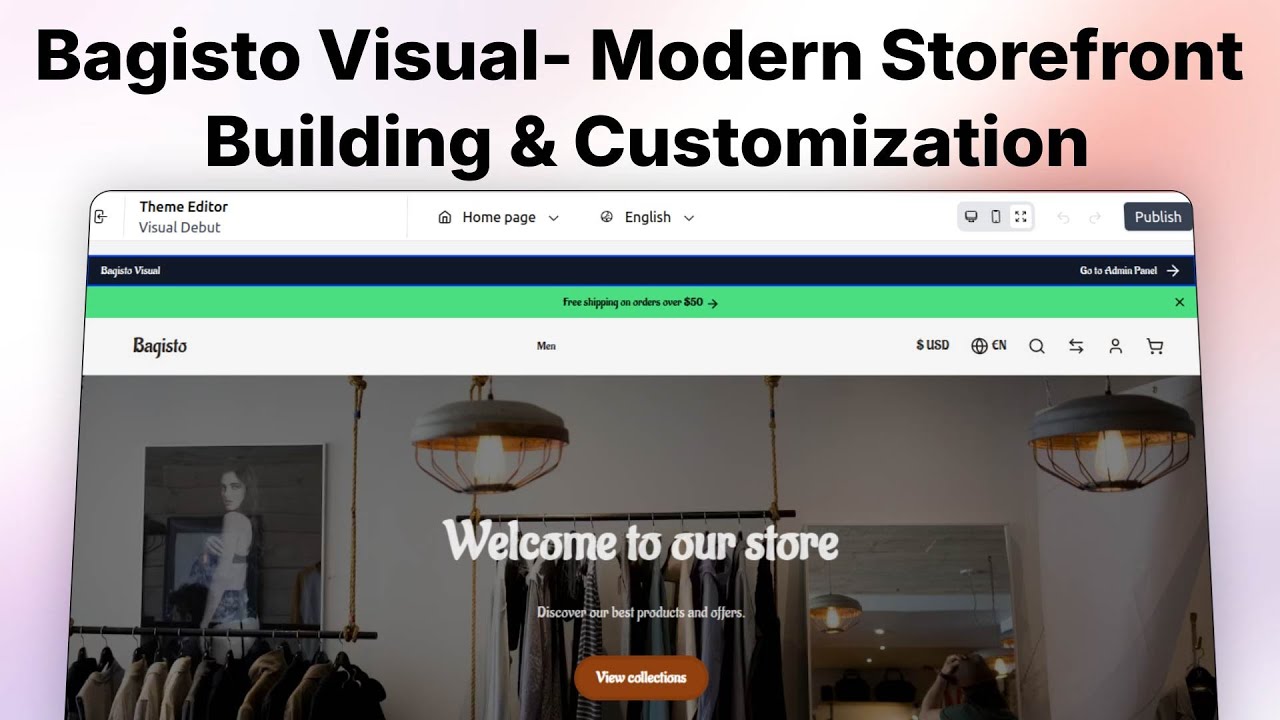 Bagisto Website Builder – No Code Drag & Drop Storefront Editor