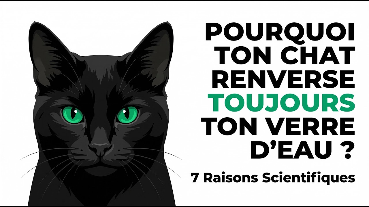 Pourquoi ton chat renverse TOUJOURS ton verre d'eau (7 raisons scientifiques)