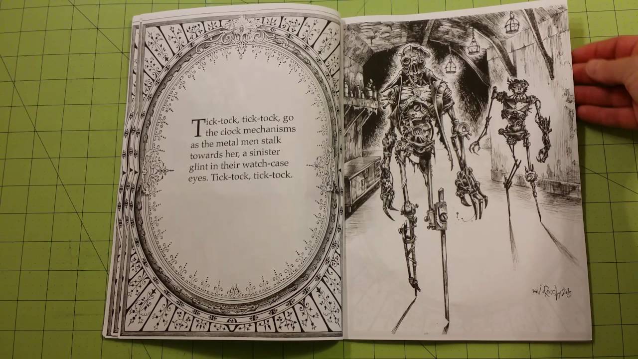 The Alice's nightmare in wonderland adult coloring book review flip through