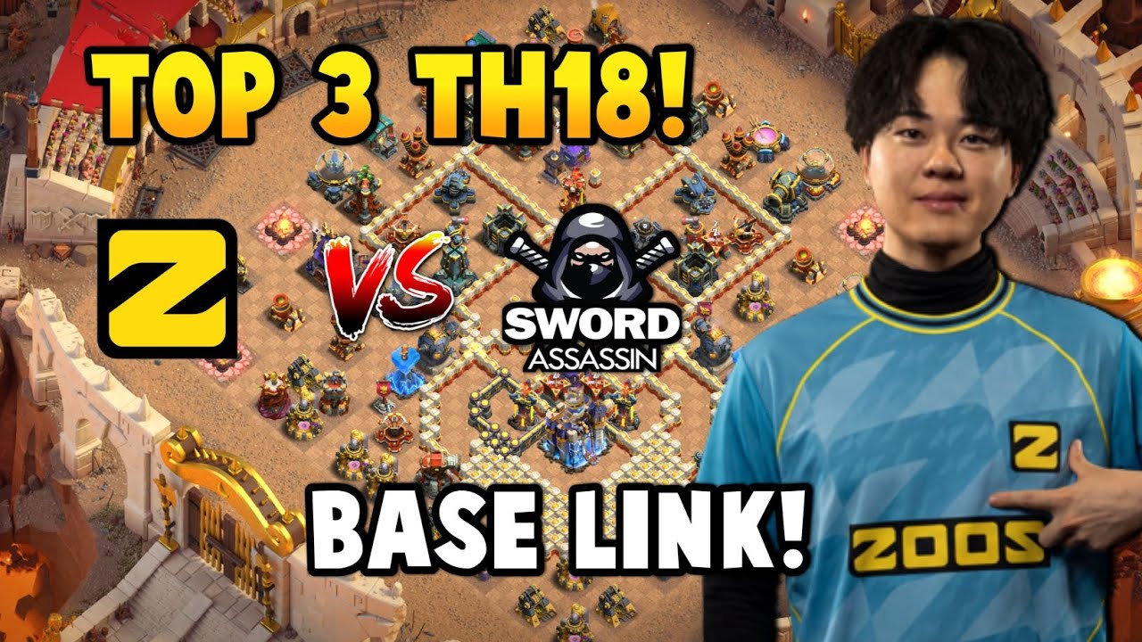 Top 3 Th18 War Base With Link | ZOOS Esports vs Sword Assassin Bases | Clash of clans.