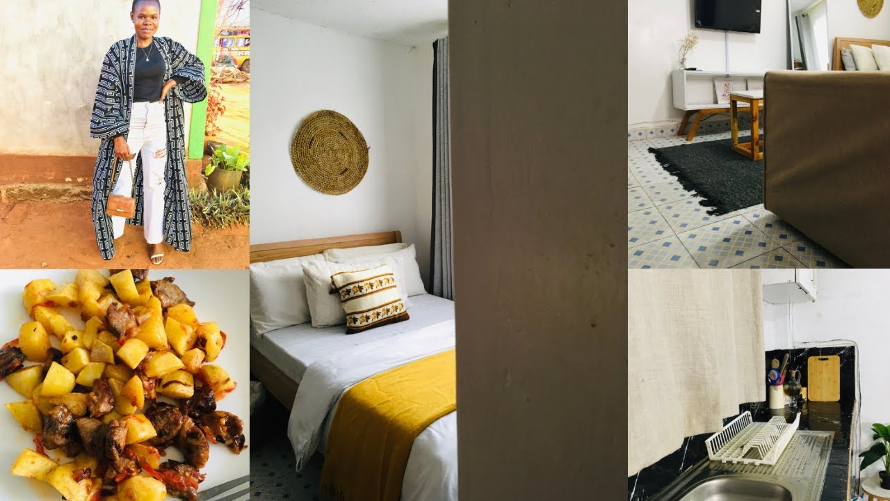 BEDSITTER VLOG: Attending a function at home|| new bedding || eating out.