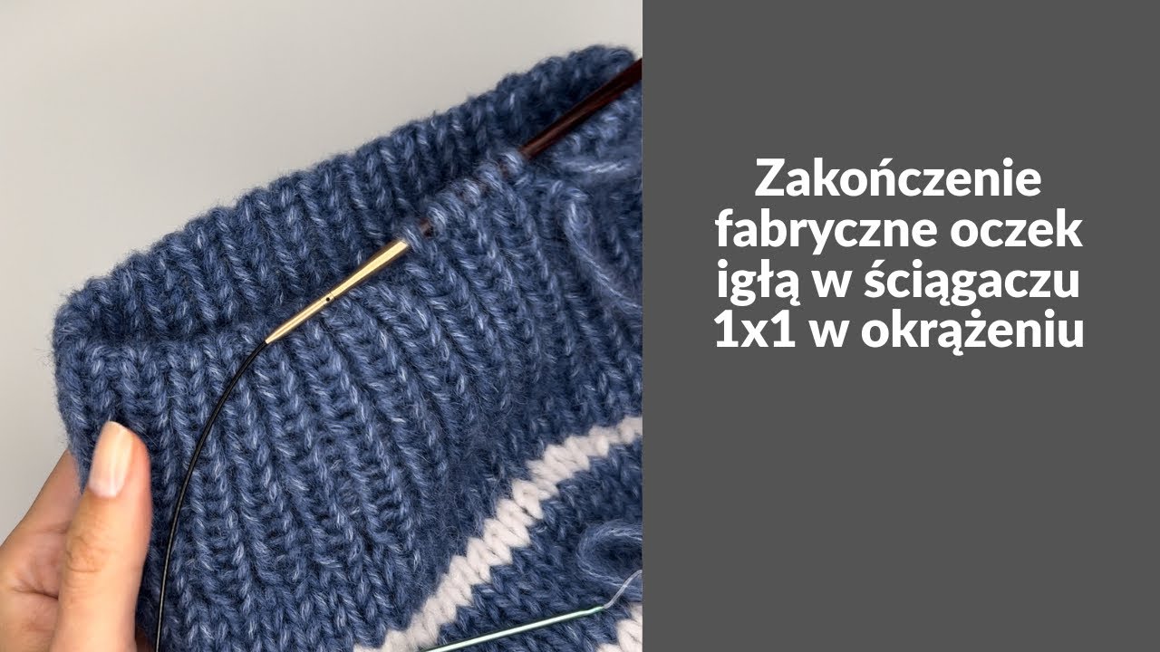 Zakończenie oczek ściągaczem 1x1 - Polska 🇵🇱 #knittingpattern  #tutorial 