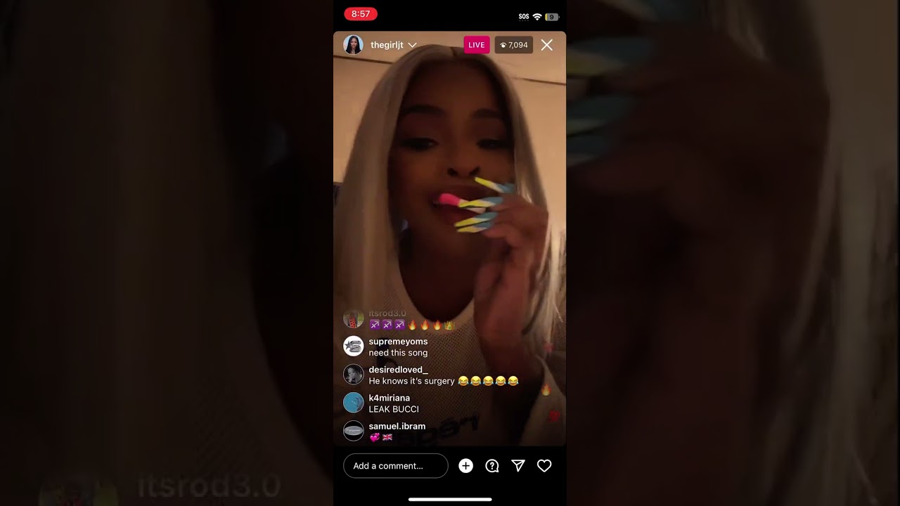 THEGIRLJT ON HER IG LIVE LOOKING TOO GOOD‼️🥵