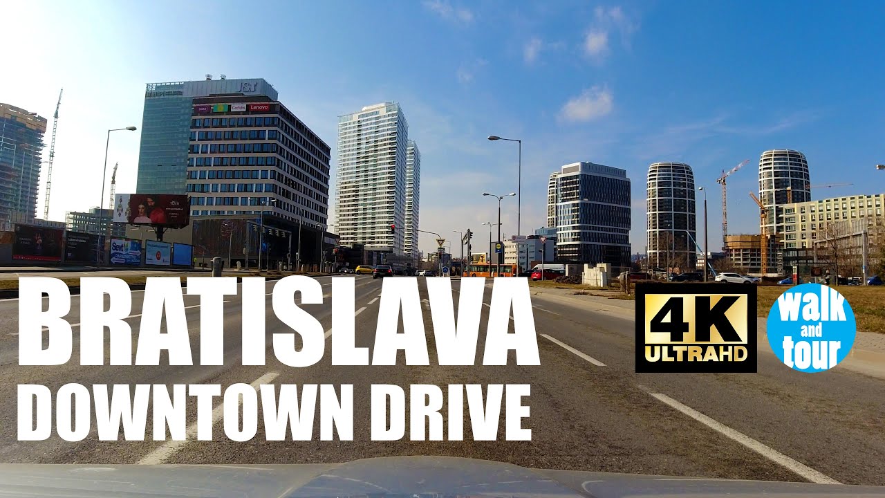 Drive Bratislava Downtown in 4K UHD (60 fps)