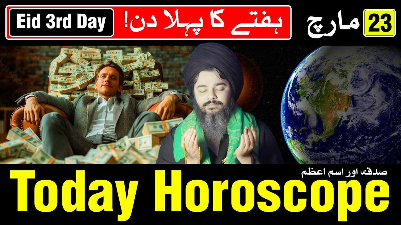 Eid 3rd Day 23 March 2026 Today Horoscope | Ajj Ka Din Kaisa Hoga | Mehrban Ali | Astrology