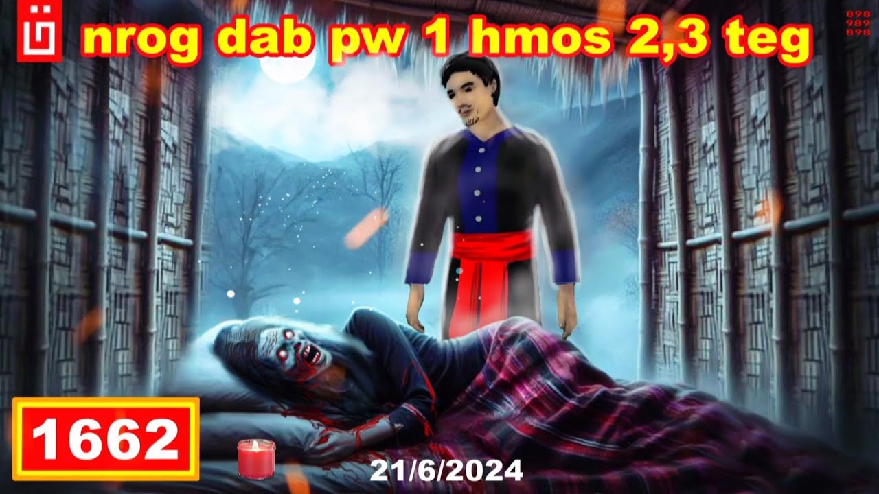 dab hais hmoob -1662 - 21-6-2024 nrog dab pw 1 hmos 2-3 teg, นอนกับผีทั้งคืน, sleep over night.
