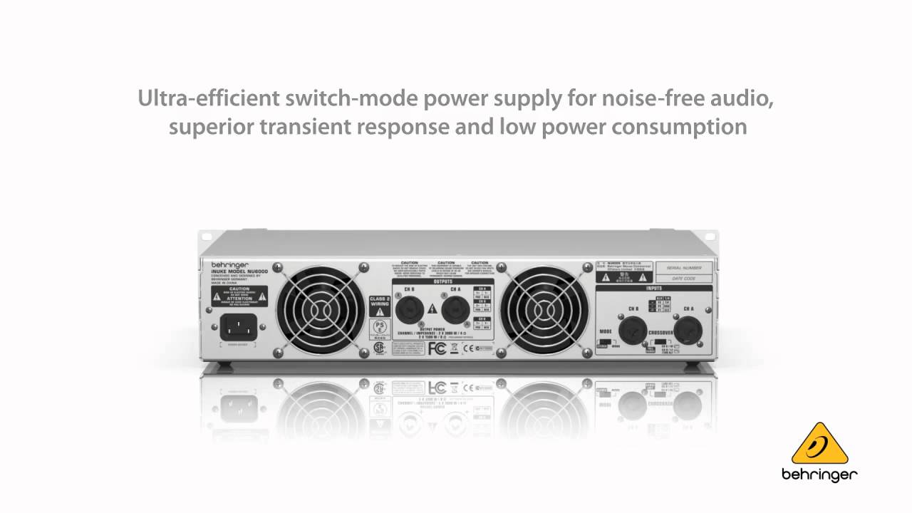 BEHRINGER iNUKE NU6000 Ultra-Lightweight, High-Density 6000-Watt Power Amplifier