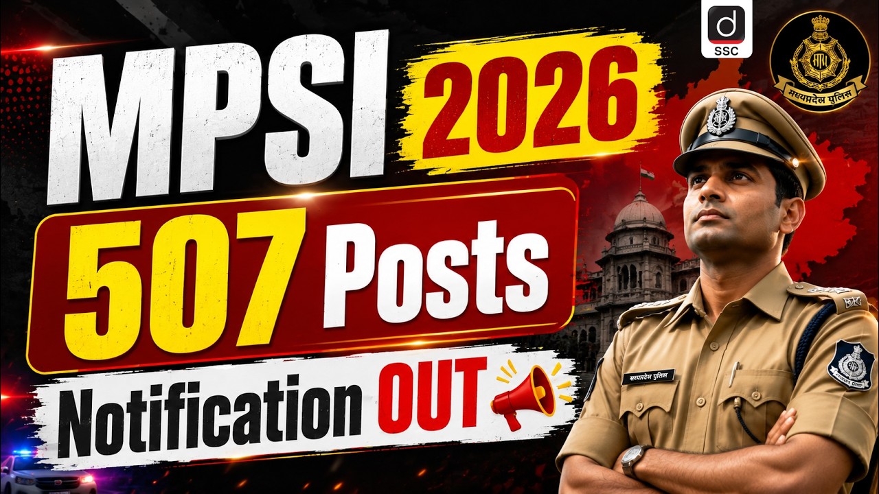 MP SI Vacancy 2026 | MP Sub Inspector Vacancy 2026 | MP Police SI Notification Out 📢 | MPSI 2026