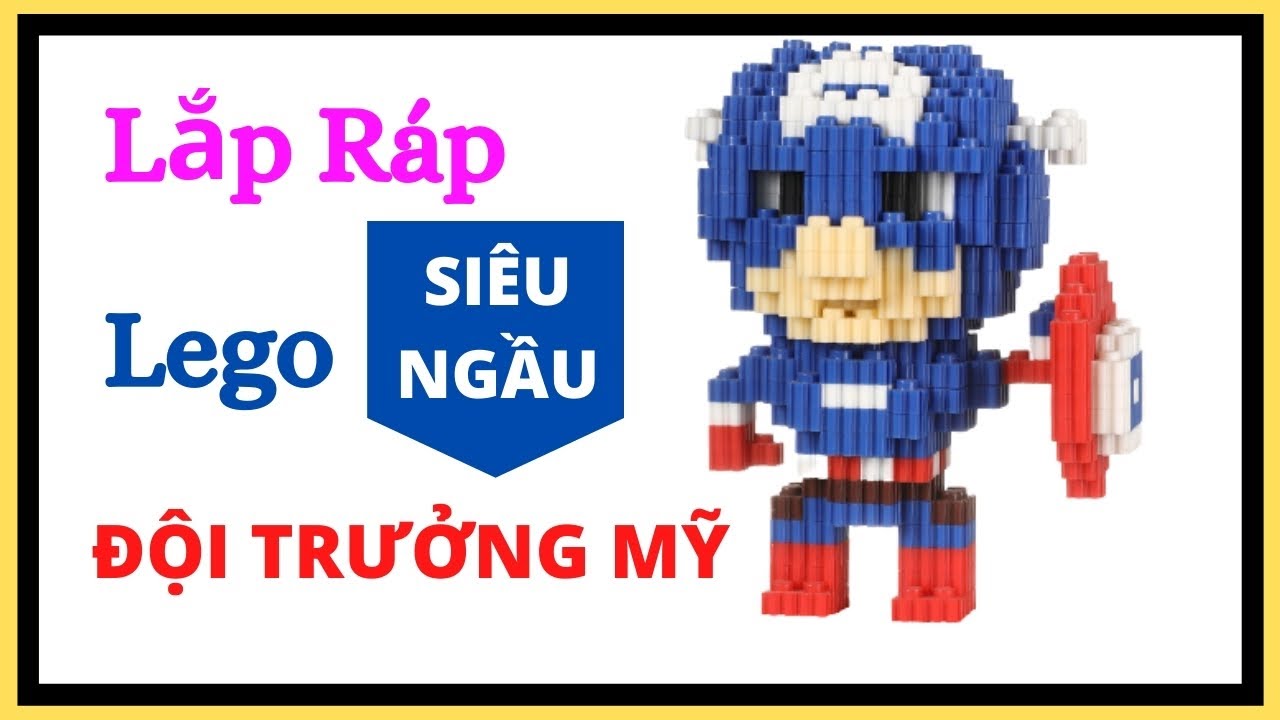 Lego lắp ráp, mô hình lego ĐỘI TRƯỞNG MỸ siêu ngầu (Captain America lego) - LK LEGO
