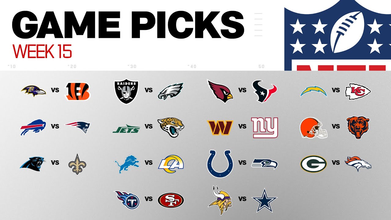 NFL Game Picks Week 15