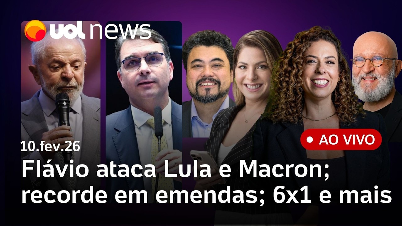 Governo libera recorde em emendas; Flávio Bolsonaro ataca Lula e Macron; tema escala 6x1 avança e+