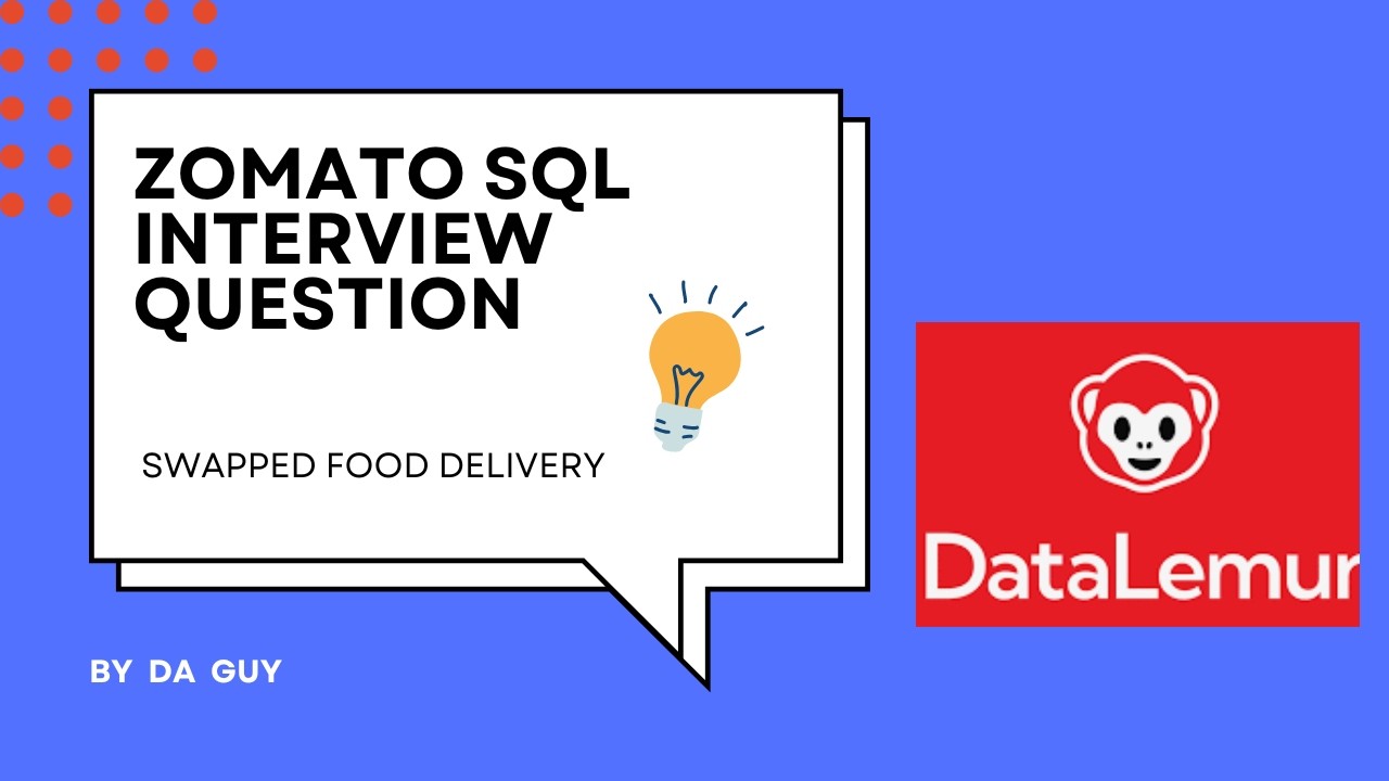 Swapped Food Delivery || Zomato SQL Interview Question