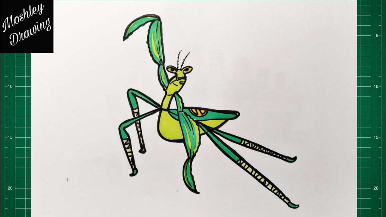 How to Draw Master Mantis from Kung Fu Panda