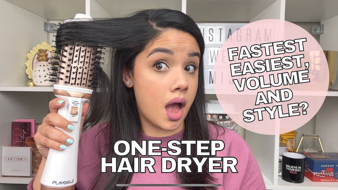 EASY SALON BLOW OUT AT HOME | PLAVOGUE ONE STEP HAIR DRYER