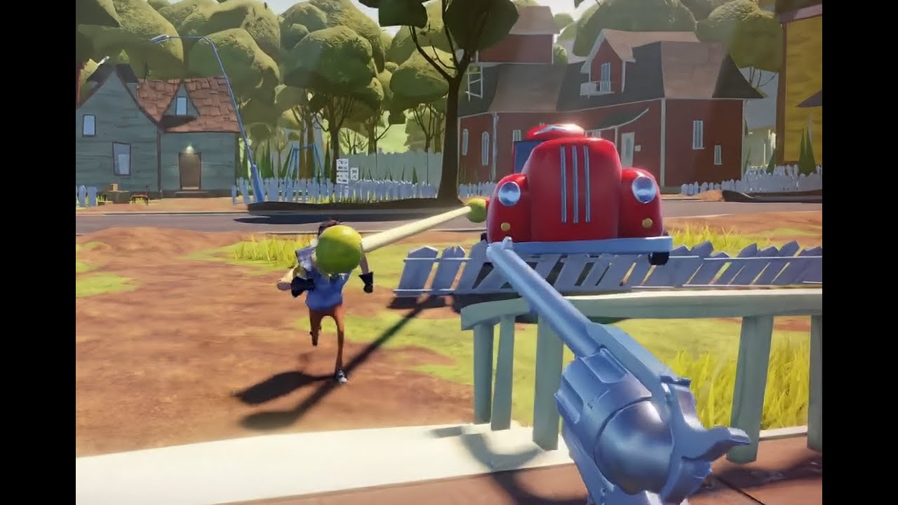 I put the neighbor on a leash then shot him | Roblox Hello Neighbor act 3 map expansion