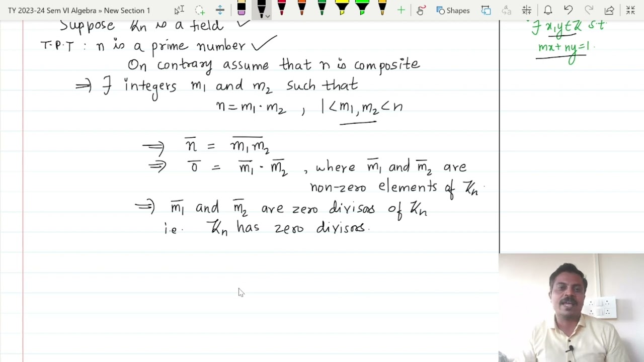 Z_n is a field iff n is a prime number | Abstract Algebra