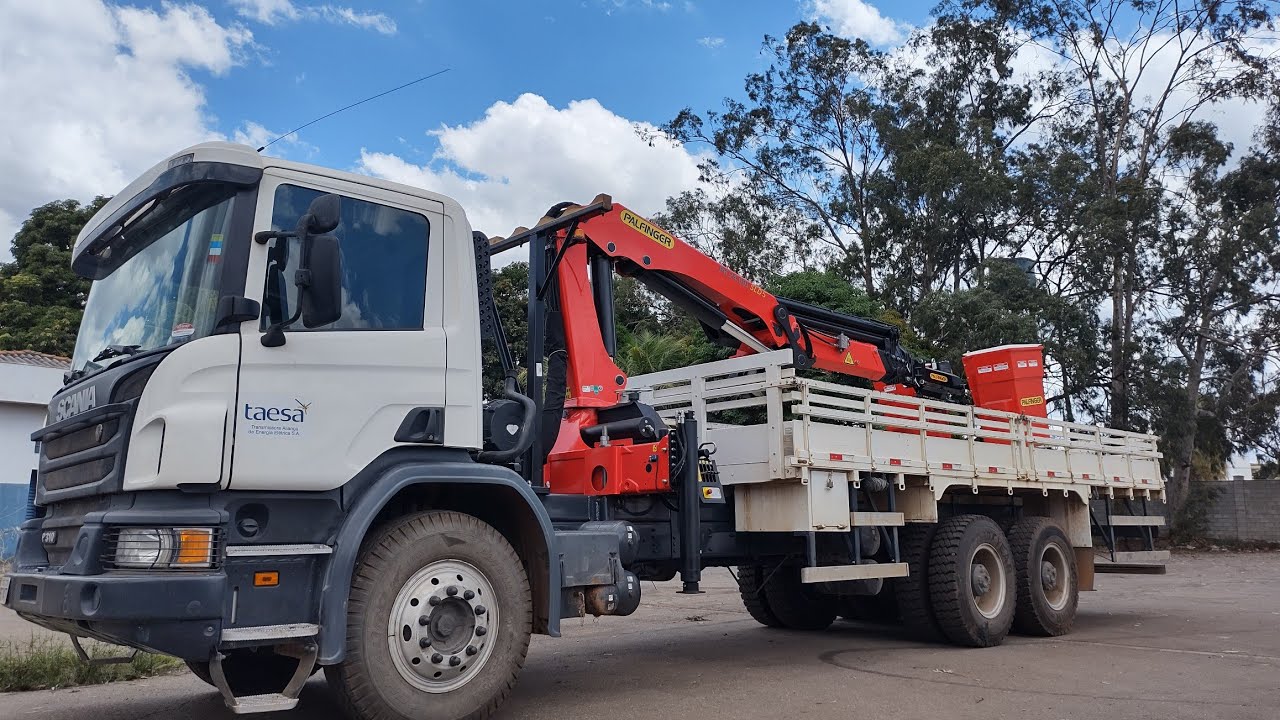 Apresentação PK24.001 SLD 5 com cesto aéreo duplo NR12, Scania P310.