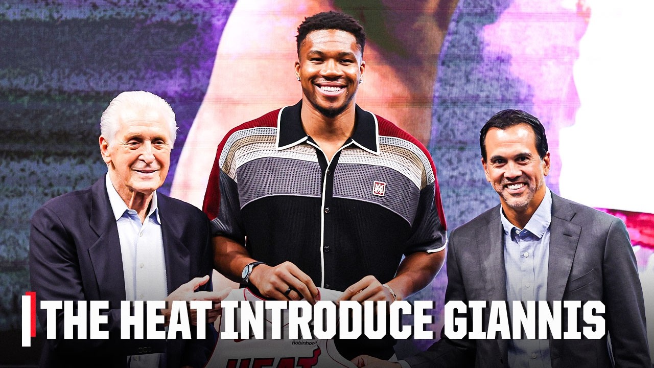 Giannis Antetokounmpo&rsquo;s first press conference as a member of the Miami Heat | NBA on ESPN