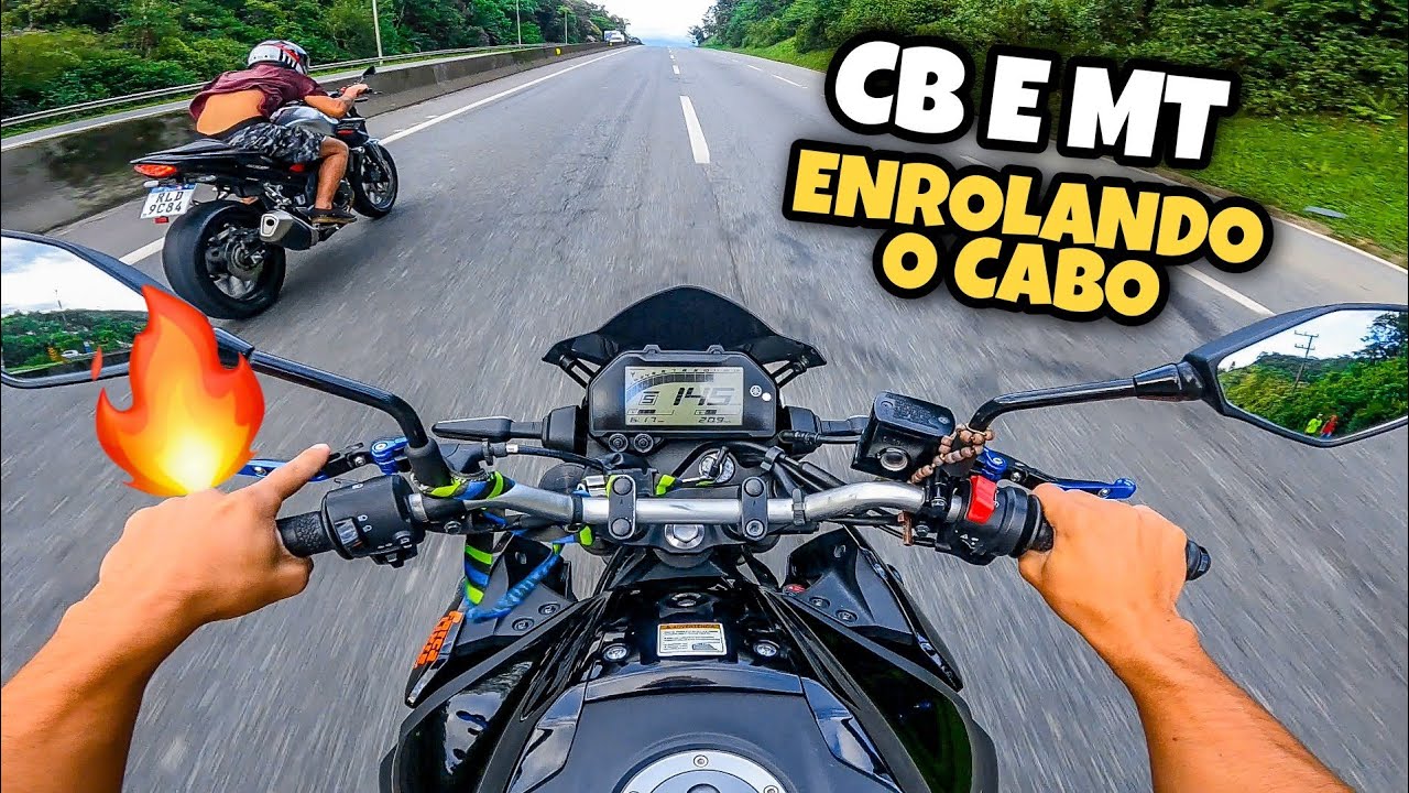 MT 03 E CB 500F ACELERANDO NA BR 😈