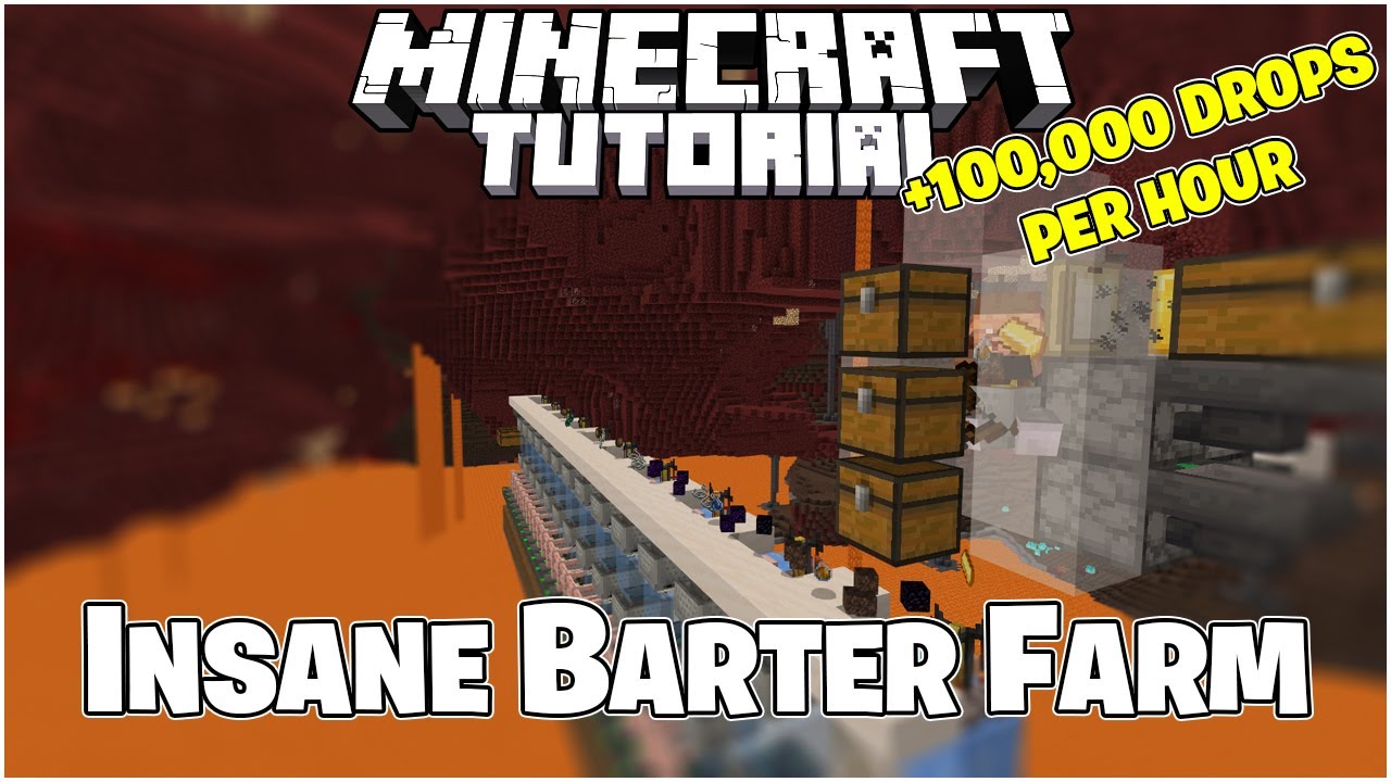 Insane Piglin Barter Farm - Minecraft Bedrock 1.21 Tutorial