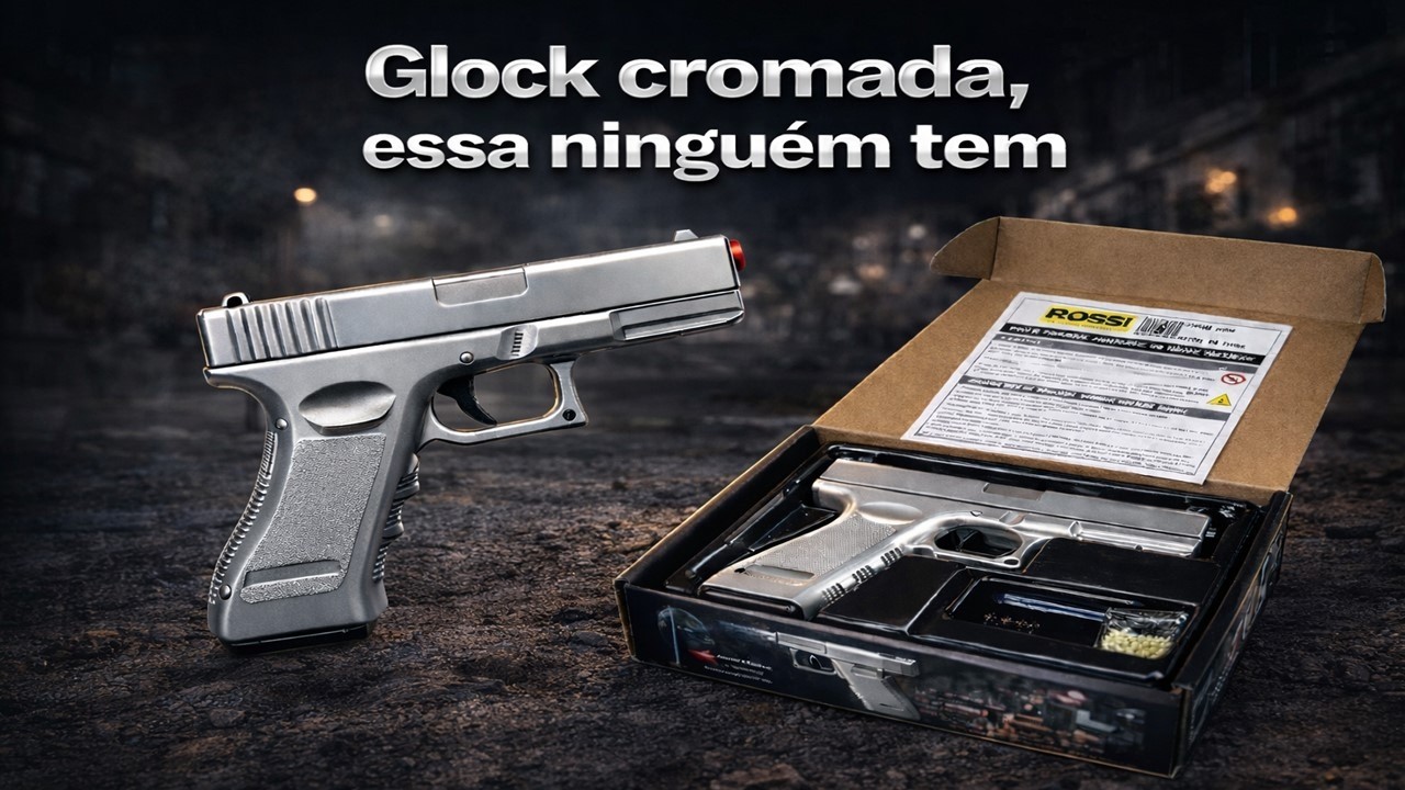 A GLOCK CROMADA MAIS RARA QUE VOCÊ VAI VER  ☠  |  TESTE DE TIRO + REVIEW